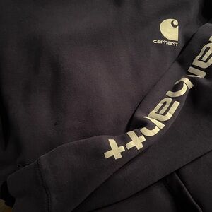 Carhartt Gray Hoodie with Yellow Accents